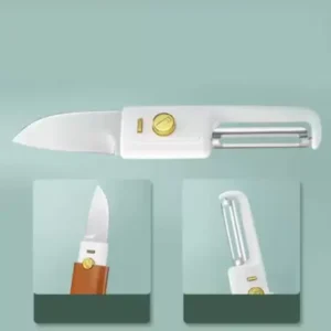 Random Color Stainless Steel Knife & Peeler Dual Use Kitchen Tool Straight Peeler  (Multicolor)