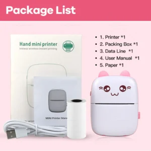 Portable Mini Small Printer Bluetooth Wireless Thermal Photo Printer Pocket Cute Sticker Printers