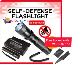 Current Torch Shock torch Flashlight With Shock Feature Current Rechargable Torch for Safety with Free Knife worth Rs 150