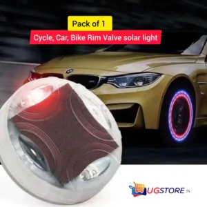 Cycle, Car Bike tyre rim valve light solar charge- pack of 1