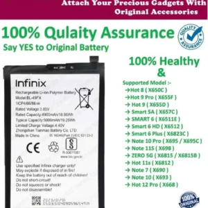 Original Battery For Infinix Smart 6 (BL-49FX) 5000mAh- 6months warranty