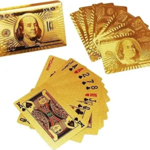 24 K Gold Plated Poker Playing Cards (Golden) - Set of 1