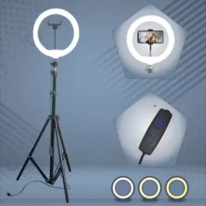 Ring light with 7 ft tripod stand Kit for instagram Reels & Shooting Ring Flash  (White, Yellow)