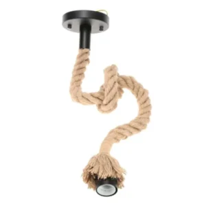 Jute Rope Bulb Hanging Pendant Light with E27 Bulb Holder | Bulb not included