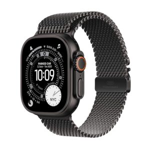 Ultra 3 GPS+cellular,49mm black titanium case with black titanium milanese loop-large