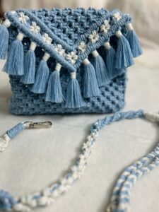 The "Ocean Breeze" Macrame Fringe Bag